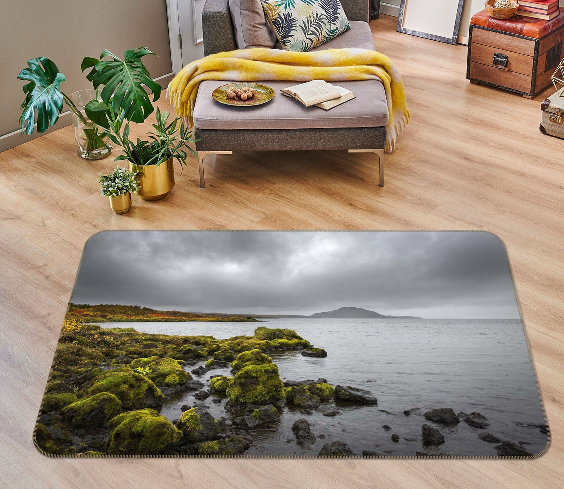 3D Forest Island 1109 Marco Carmassi Rug Non Slip Rug Mat Mat AJ Creativity Home 