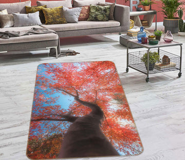 3D Red Tree 27064 Non Slip Rug Mat