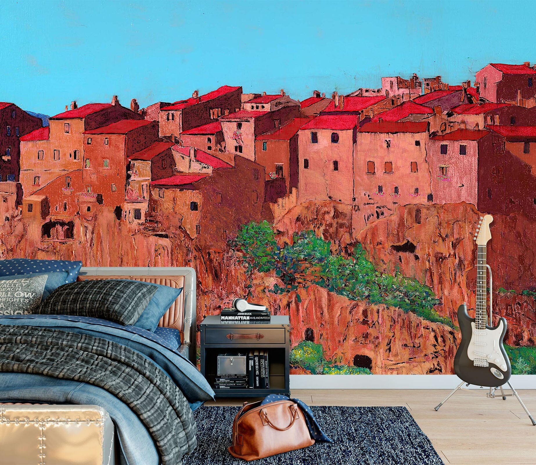 3D Red House 101 Allan P. Friedlander Wall Mural Wall Murals Wallpaper AJ Wallpaper 2 