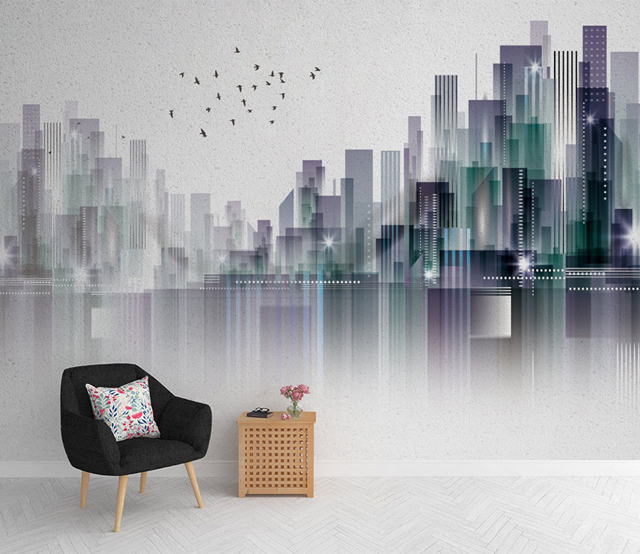 3D Building Painting WC482 Wall Murals