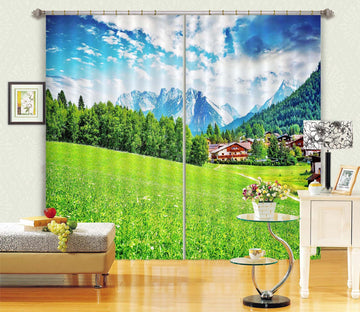 3D Green Grassland 106 Curtains Drapes Wallpaper AJ Wallpaper 