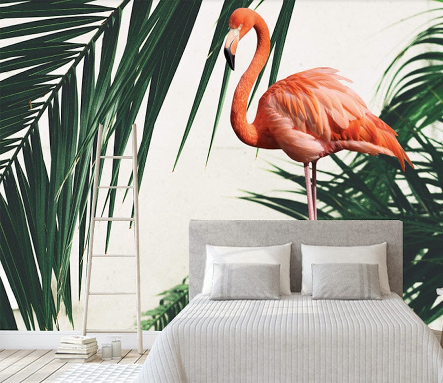 3D Pink Flamingo WG319 Wall Murals Wallpaper AJ Wallpaper 2 