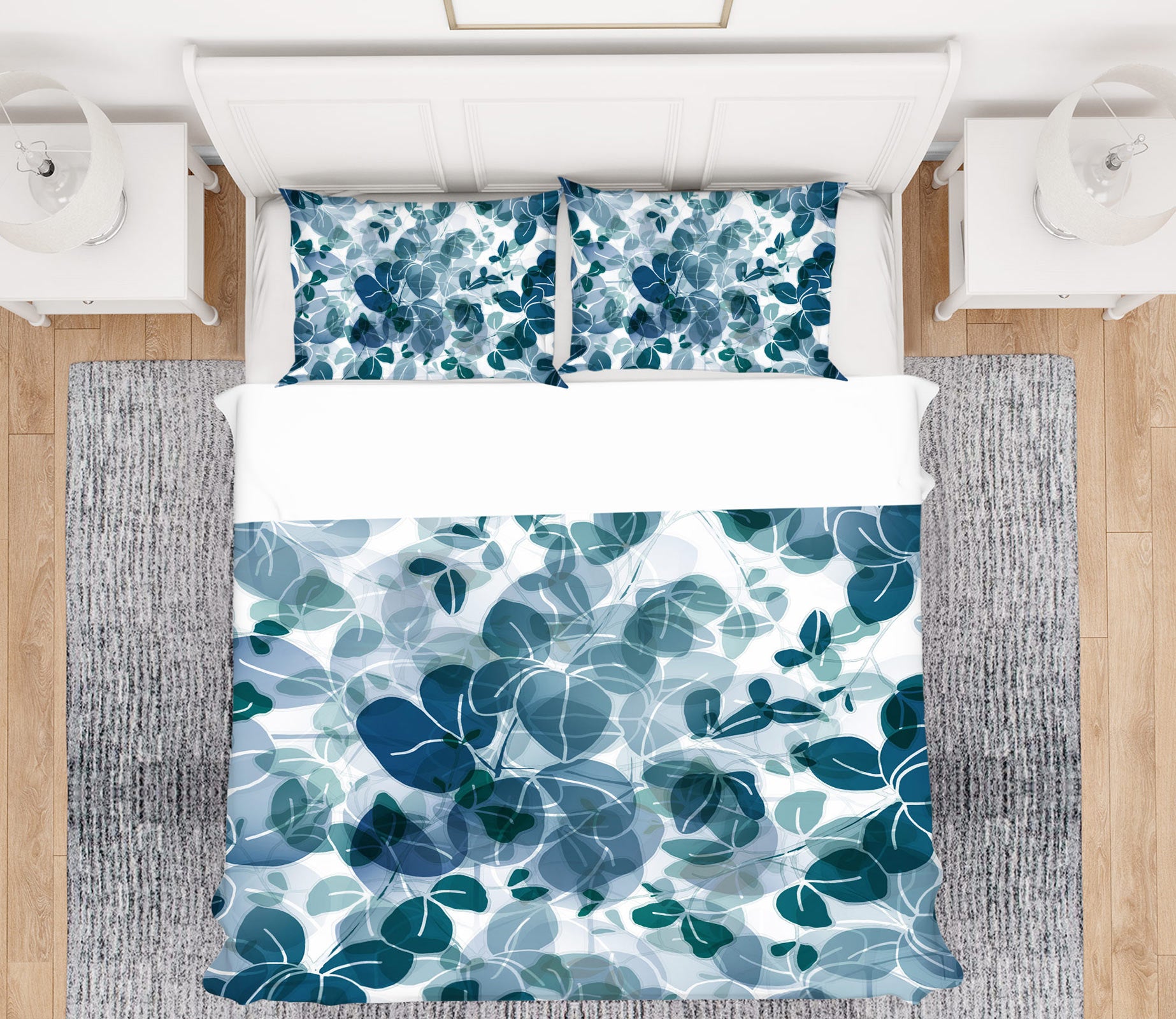 3D Leaves 13210 Bed Pillowcases Quilt