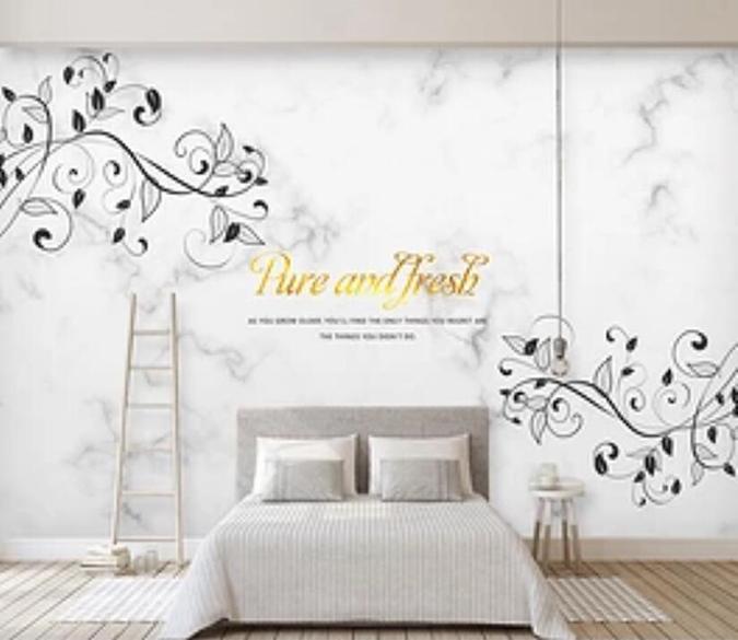 3D Black Leaves 1605 Wall Murals Wallpaper AJ Wallpaper 2 