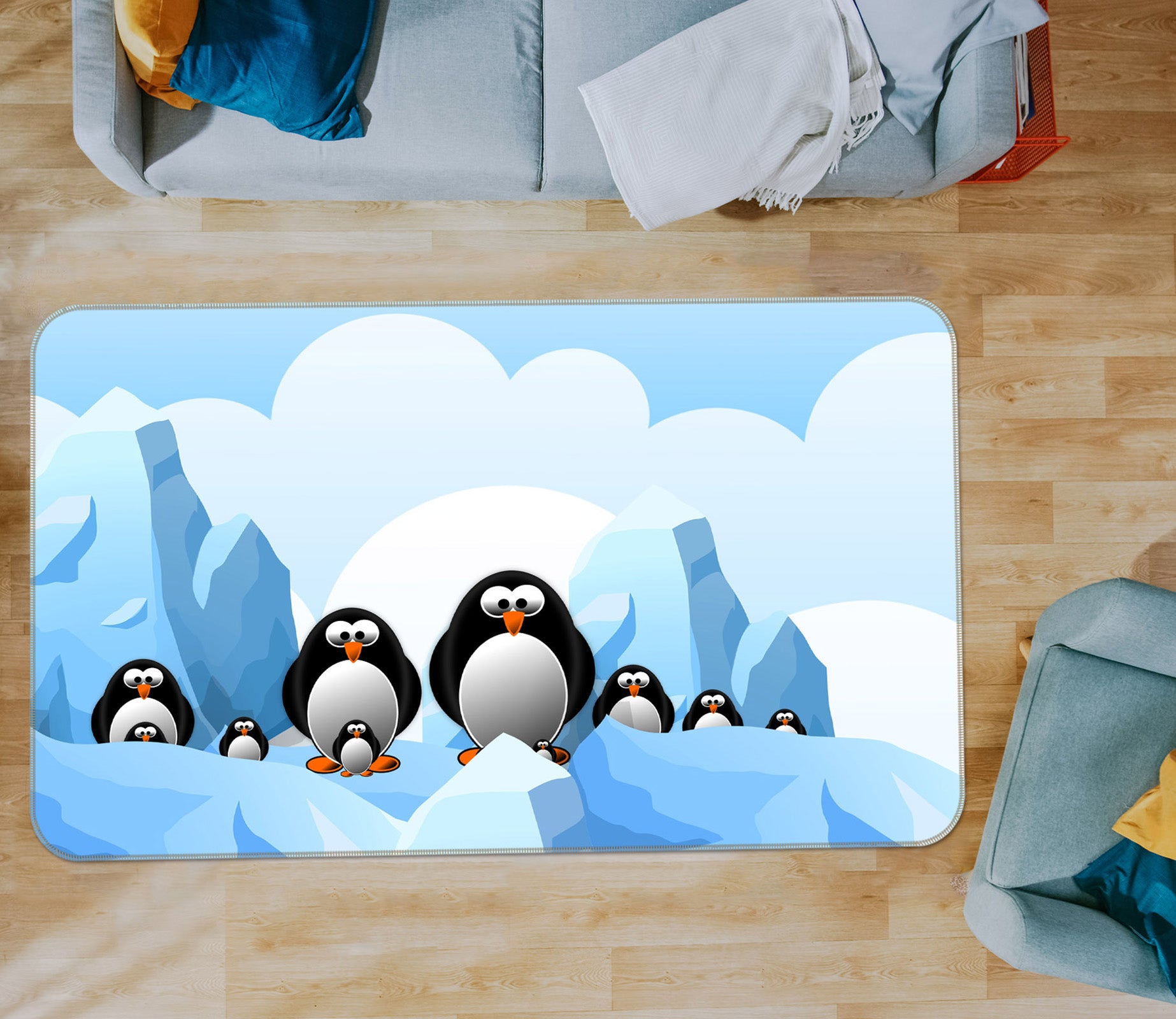 3D Penguin 36185 Non Slip Rug Mat