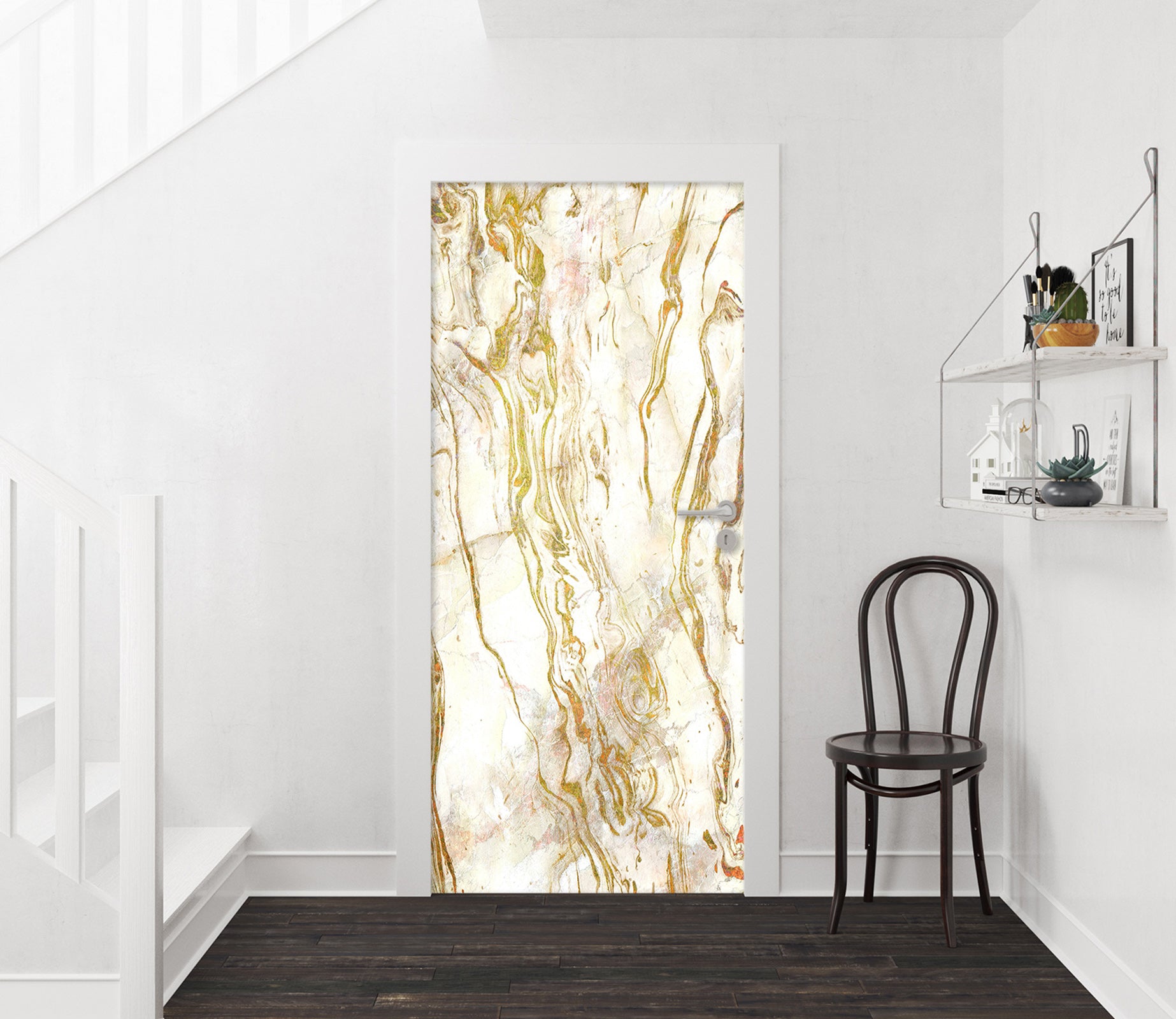 3D Yellow Lines 25197 Door Mural
