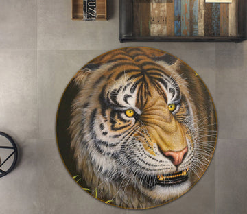 3D Tiger 38082 Animal Round Non Slip Rug Mat