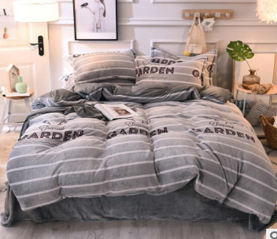 3D Gray Bars 14002 Bed Pillowcases Quilt