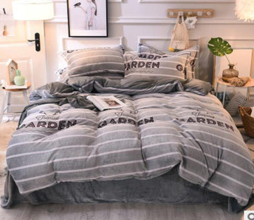3D Gray Bars 14002 Bed Pillowcases Quilt