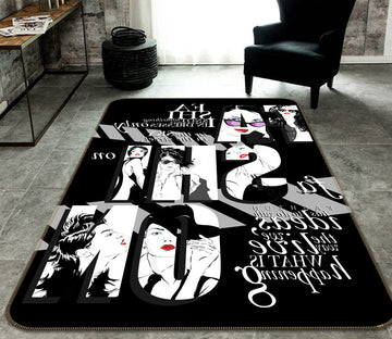 3D Black Sunglasses 1059 Non Slip Rug Mat