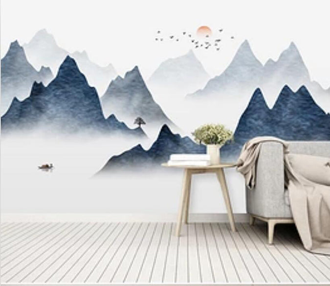 3D Misty Valley 1538 Wall Murals Wallpaper AJ Wallpaper 2 