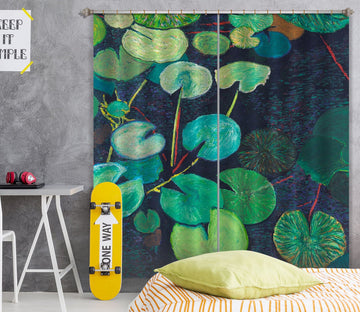 3D Lotus Leaf 226 Allan P. Friedlander Curtain Curtains Drapes Curtains AJ Creativity Home 