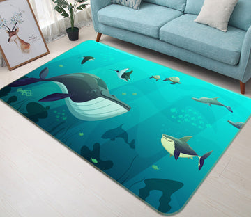3D Whale 36145 Non Slip Rug Mat