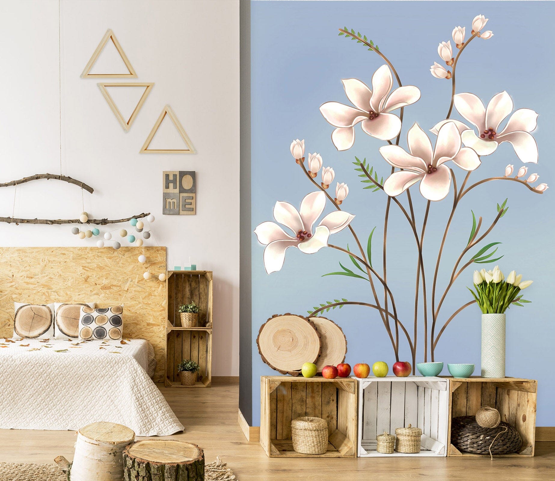 3D Flowers Bloom 1810 Wall Murals Wallpaper AJ Wallpaper 2 