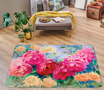 3D Flower Bush 30226 Non Slip Rug Mat