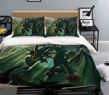 3D Doom Dragon 040 Bed Pillowcases Quilt Exclusive Designer Vincent Quiet Covers AJ Creativity Home 
