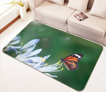 3D Flower Butterfly 586 Animal Non Slip Rug Mat Mat AJ Creativity Home 