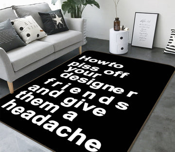 3D The Headache 1121 Boris Draschoff Rug Non Slip Rug Mat Mat AJ Creativity Home 