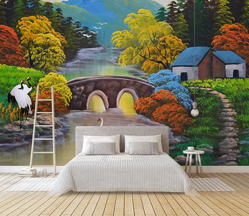 3D Red Crowned Crane 169 Wall Murals Wallpaper AJ Wallpaper 2 