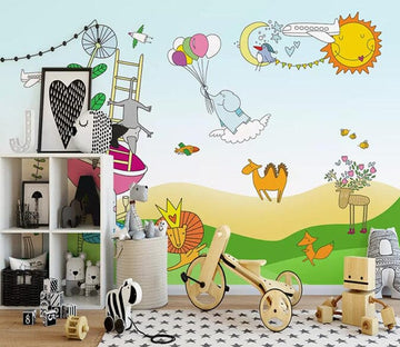 3D Steppe Animals 1808 Wall Murals Wallpaper AJ Wallpaper 2 