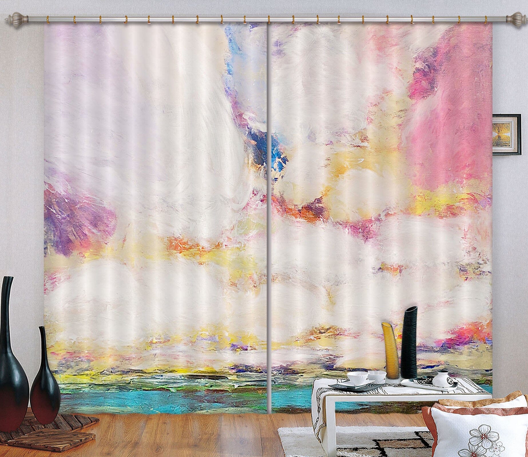3D Colored Sky 037 Allan P. Friedlander Curtain Curtains Drapes Curtains AJ Creativity Home 