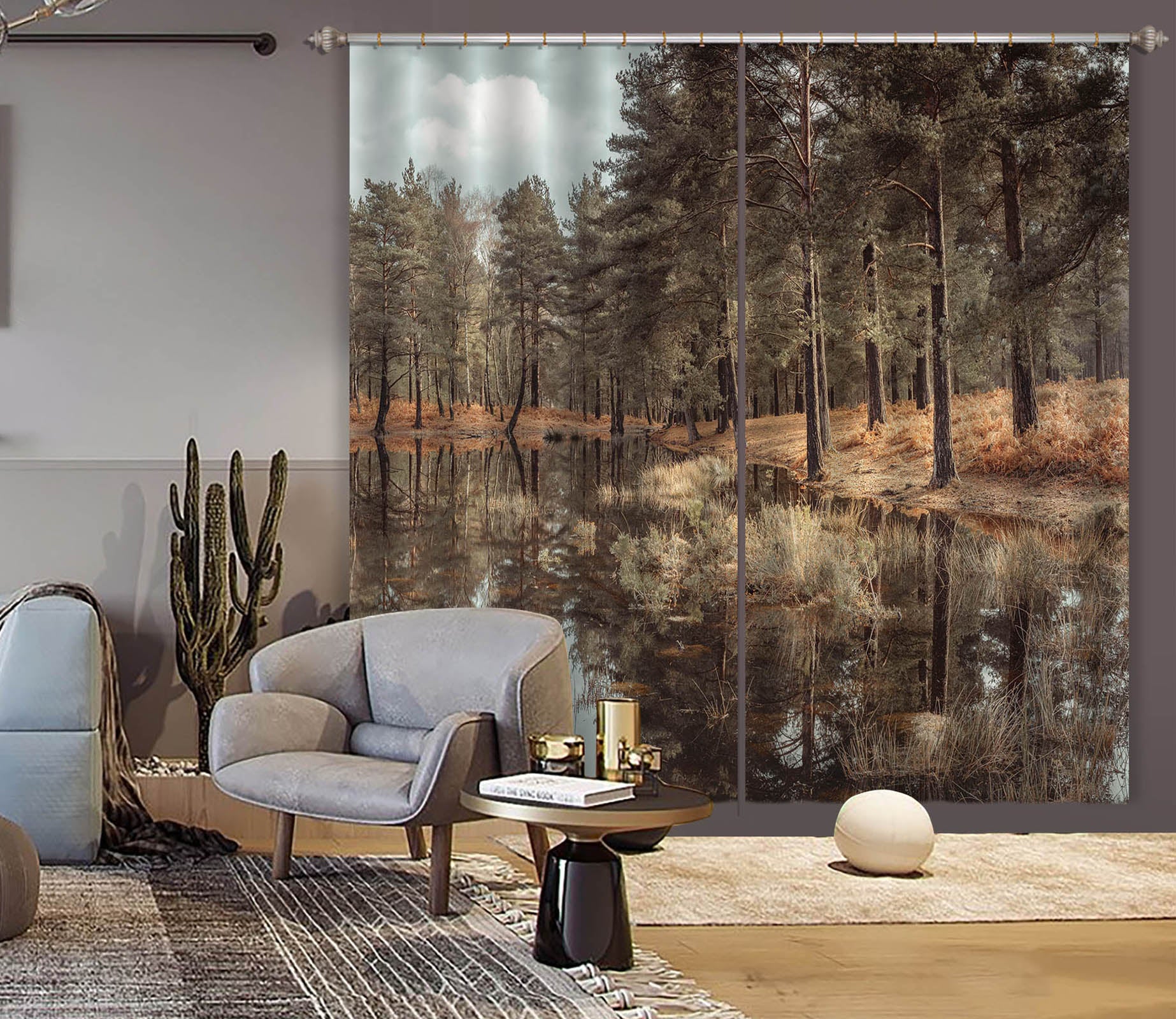 3D Forest Scenery 6371 Assaf Frank Curtain Curtains Drapes