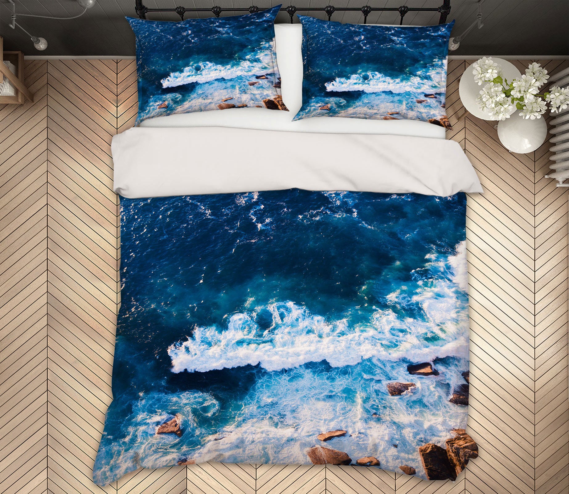 3D Sea Tide 15133 Bed Pillowcases Quilt