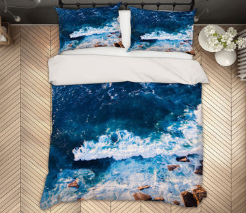3D Sea Tide 15133 Bed Pillowcases Quilt
