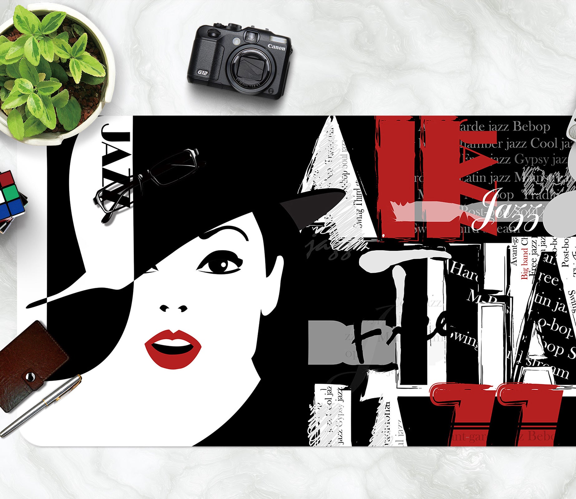 3D Letter Female 17148 Desk Mat
