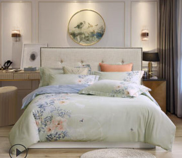 3D White Flower Branch 20144 Bed Pillowcases Quilt