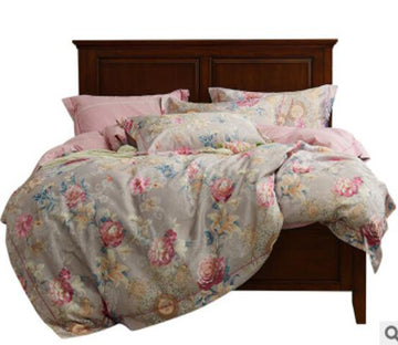 3D Gray-Green Background Flowers 14114 Bed Pillowcases Quilt