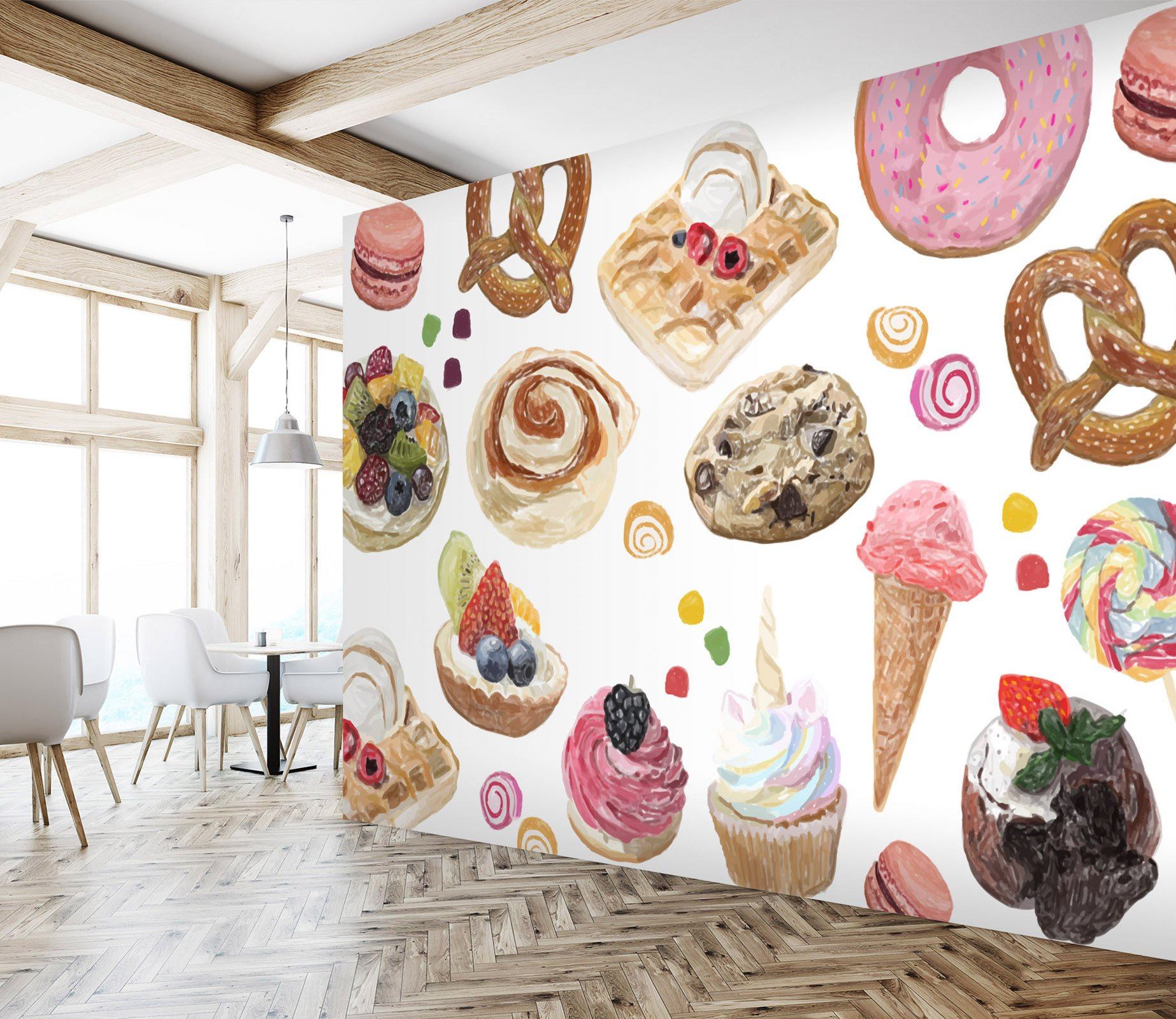 3D Macaron Fruit Ice Cream 2264 Wallpaper AJ Wallpaper 2 