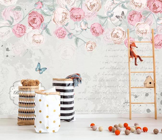 3D Pink Flowers 075 Wall Murals Wallpaper AJ Wallpaper 2 