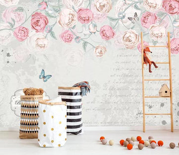 3D Pink Flowers 075 Wall Murals Wallpaper AJ Wallpaper 2 