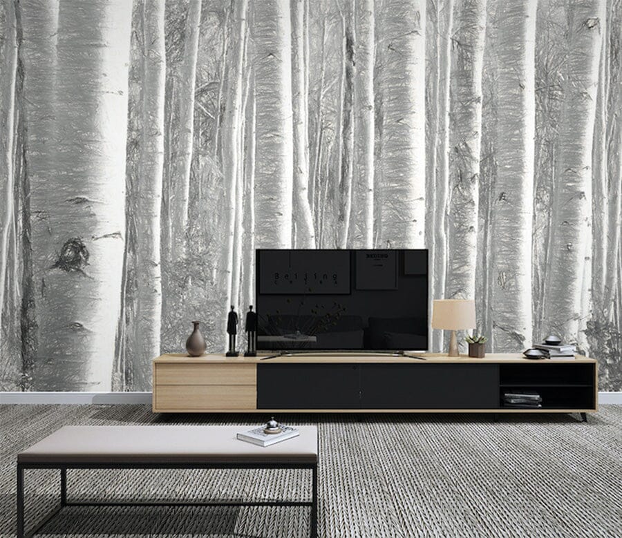 3D Grey Trunk WG037 Wall Murals Wallpaper AJ Wallpaper 2 