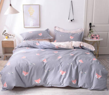 3D Fox Head 30181 Bed Pillowcases Quilt