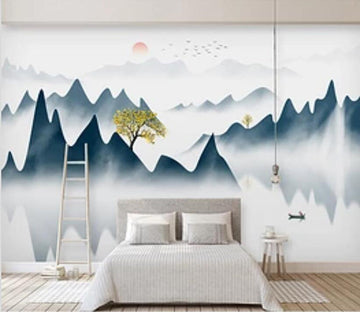 3D Misty Valley 1620 Wall Murals Wallpaper AJ Wallpaper 2 