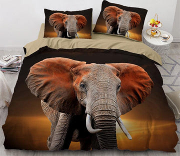 3D Elephant  11133 Bed Pillowcases Quilt