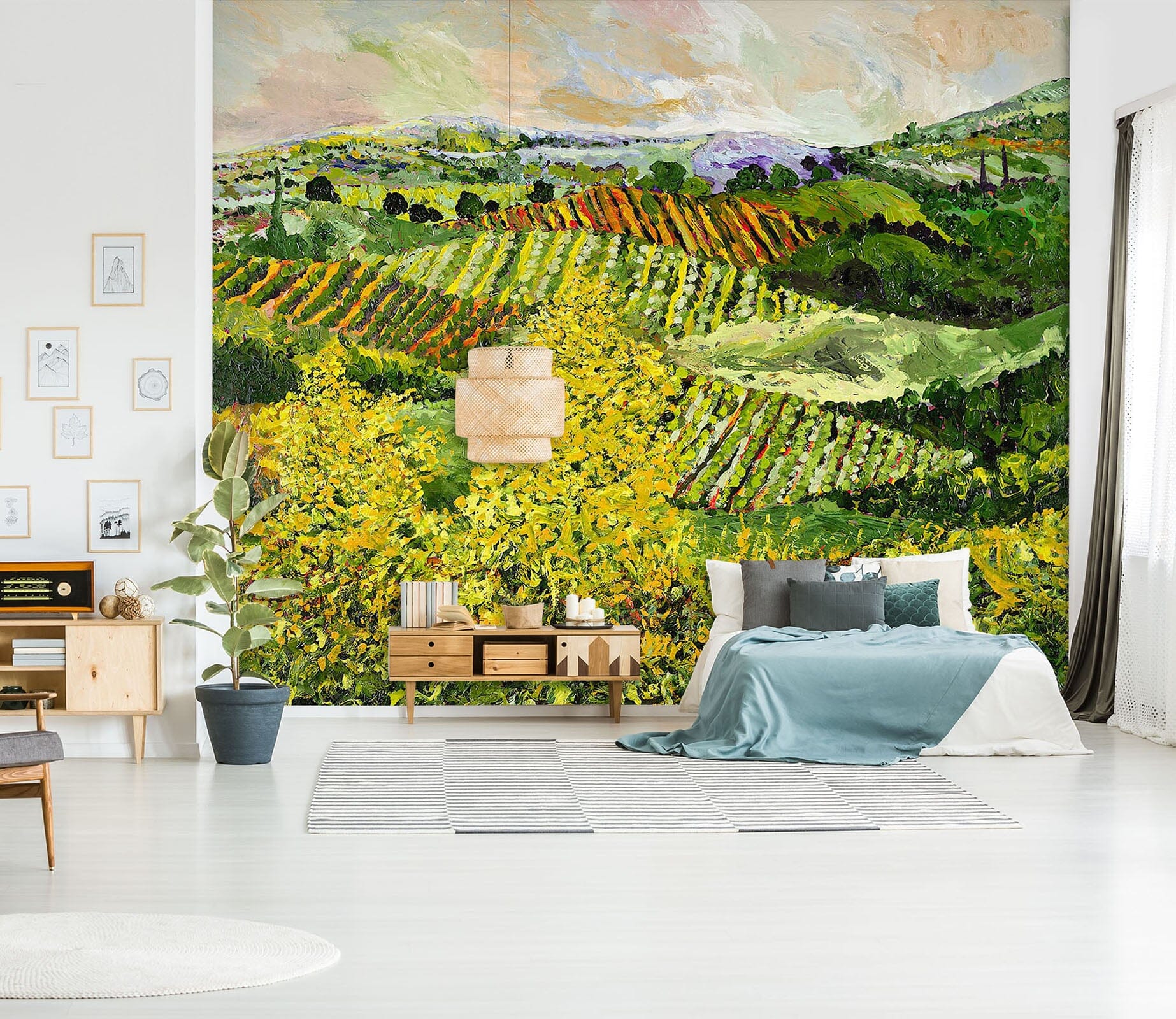 3D Yellow Trees 132 Allan P. Friedlander Wall Mural Wall Murals Wallpaper AJ Wallpaper 2 