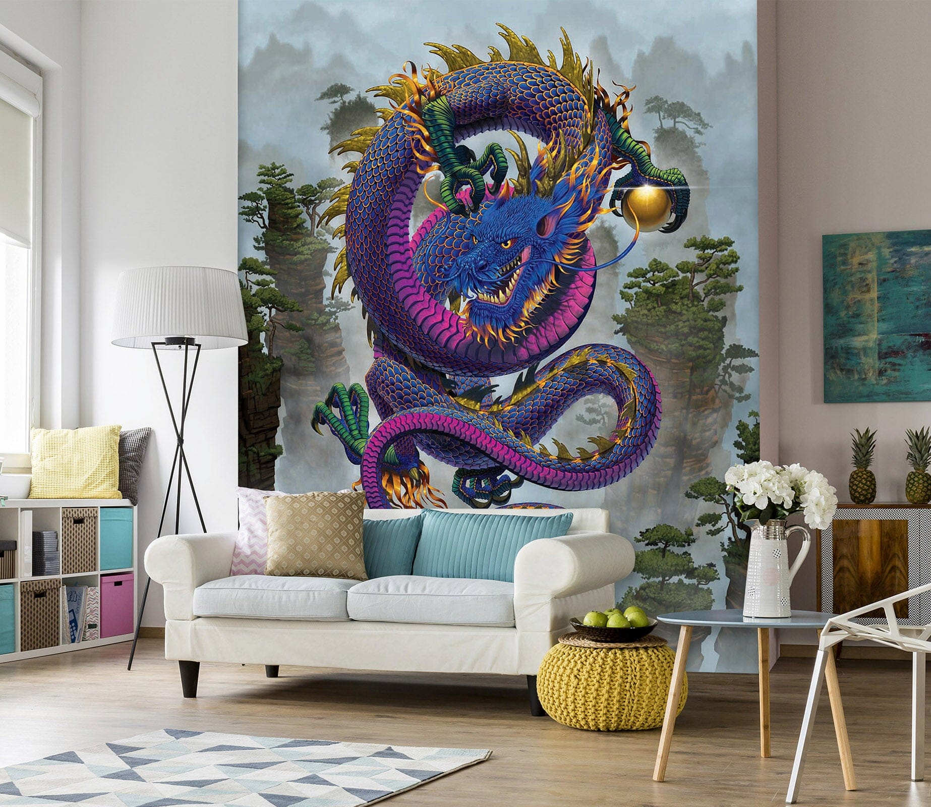 3D Purple Dragon 1518 Wall Murals Exclusive Designer Vincent Wallpaper AJ Wallpaper 2 