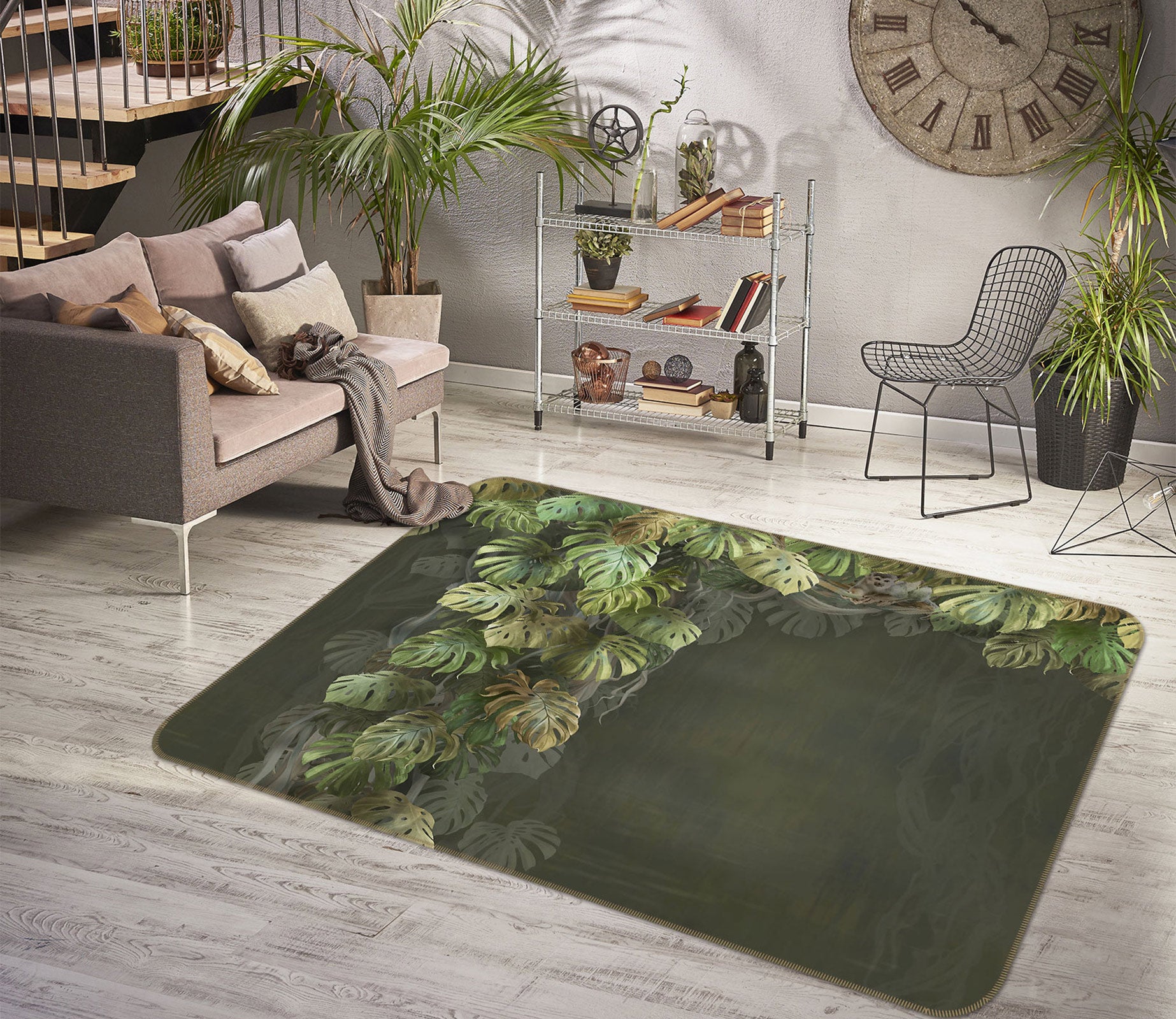 3D Leaves 77071 Non Slip Rug Mat