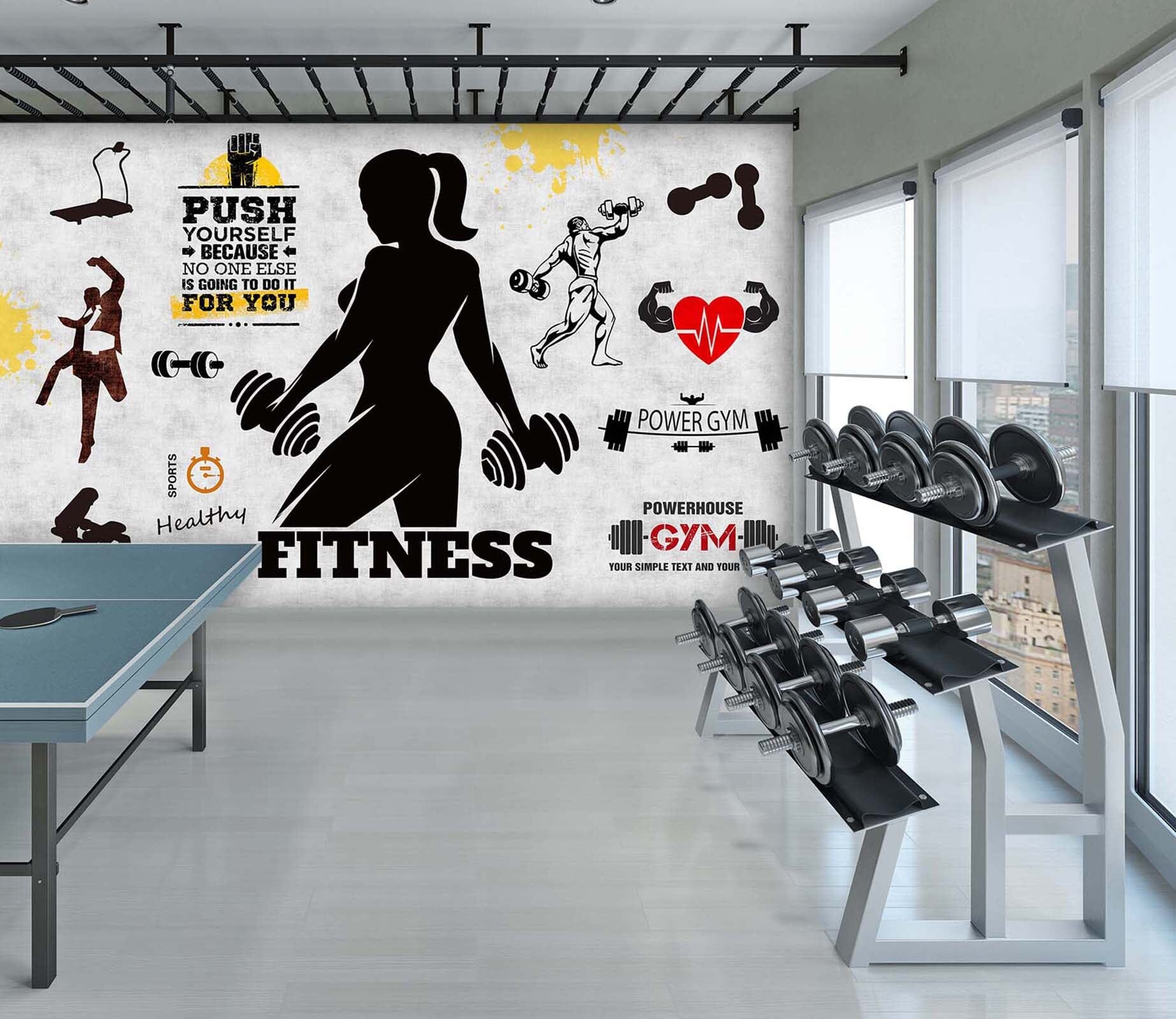3D Barbell Animation 240 Wall Murals Wallpaper AJ Wallpaper 2 