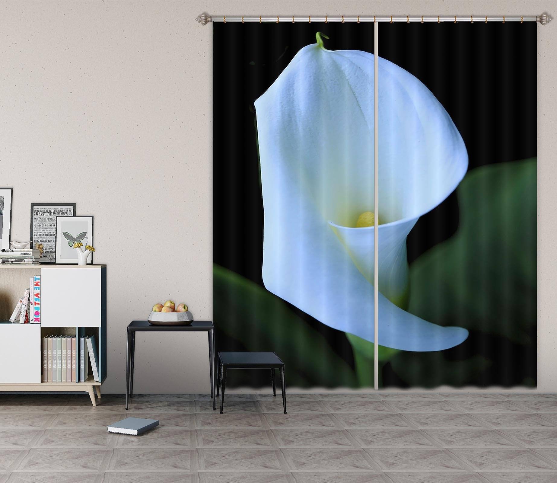 3D Calla Flower 069 Kathy Barefield Curtain Curtains Drapes Curtains AJ Creativity Home 
