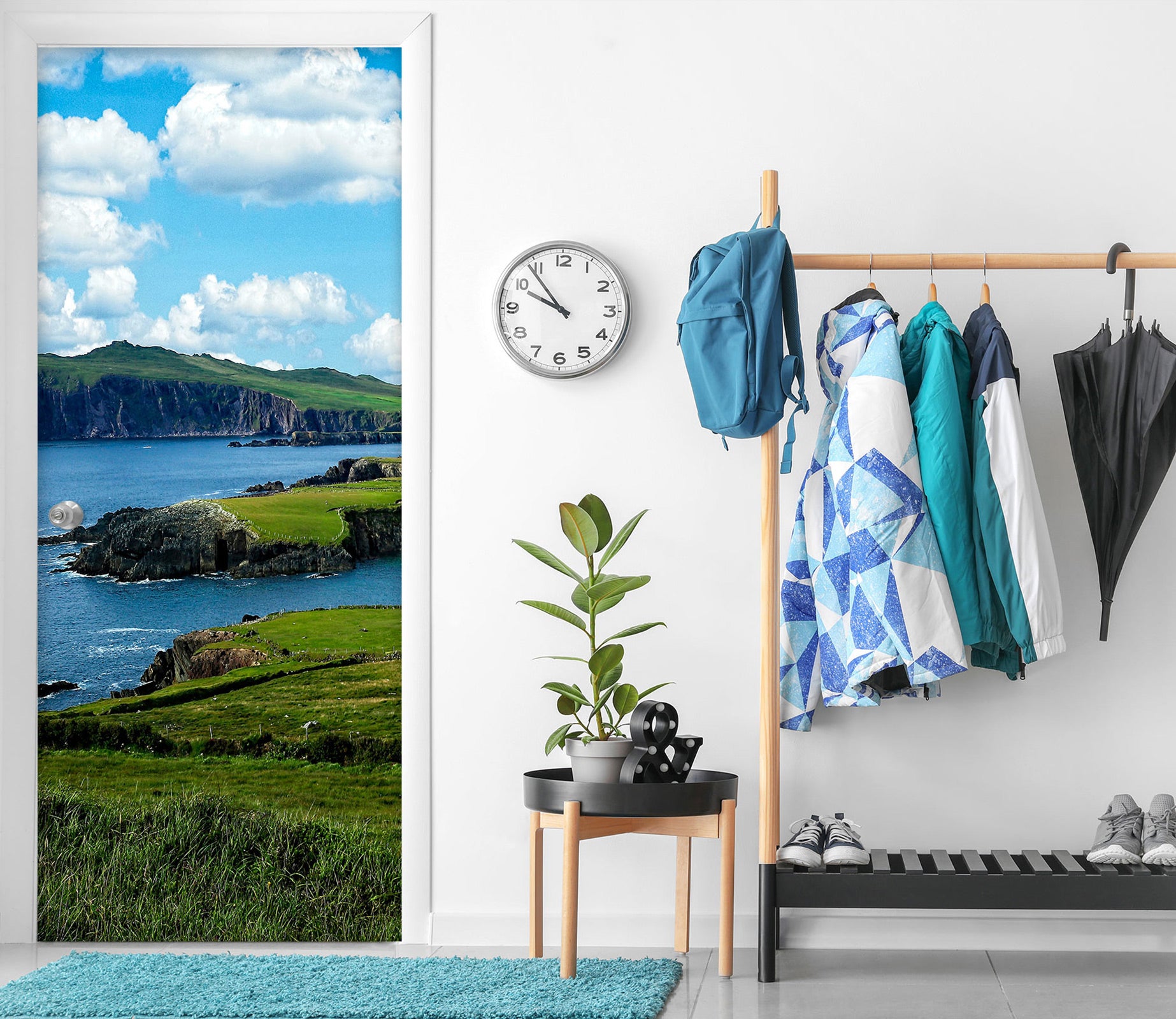 3D Grass Sea Water 11109 Kathy Barefield Door Mural