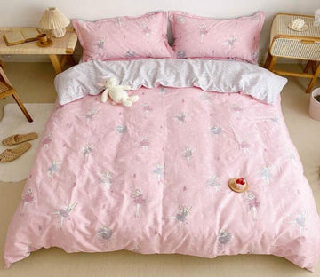 3D Pink Dark Flower 5034 Bed Pillowcases Quilt