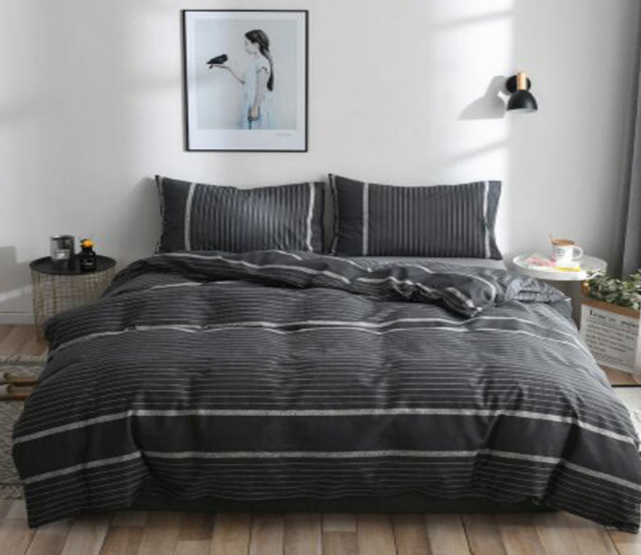 3D Gray-Black 17193 Bed Pillowcases Quilt