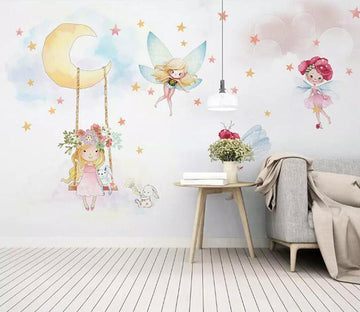 3D Fairy Moon 543 Wall Murals Wallpaper AJ Wallpaper 2 