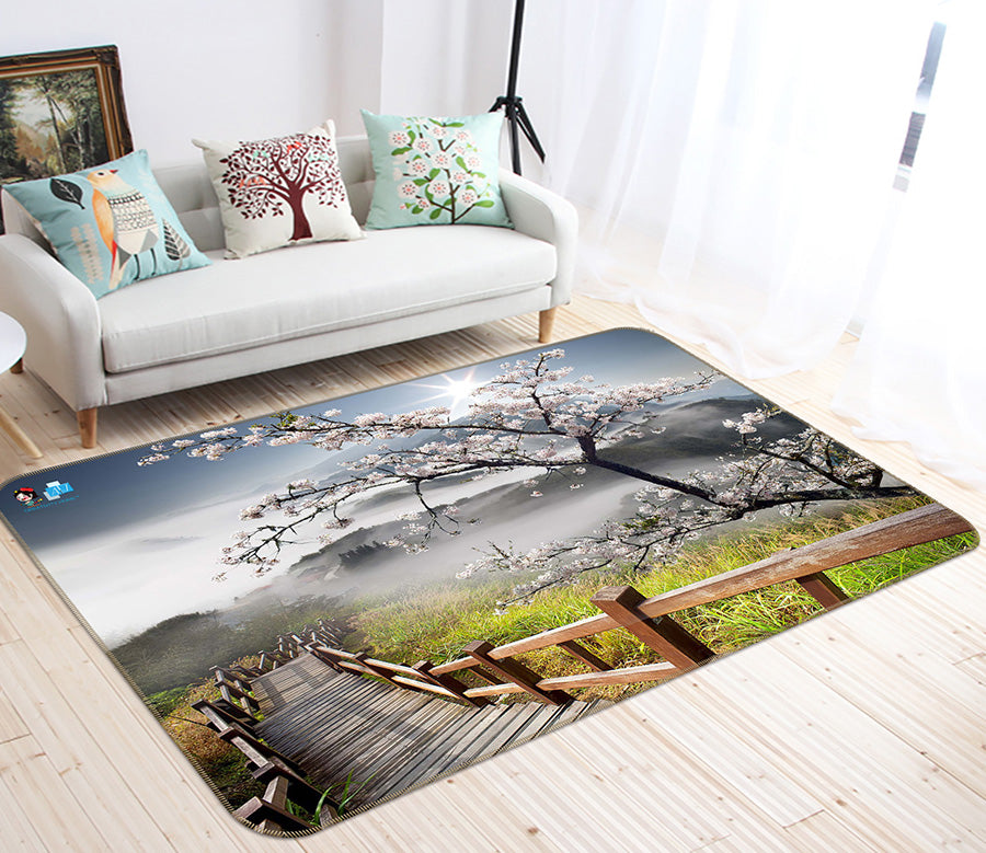 3D Corridor Mountain Tree 66105 Non Slip Rug Mat