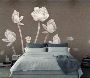 3D Lotus 667 Wall Murals Wallpaper AJ Wallpaper 2 