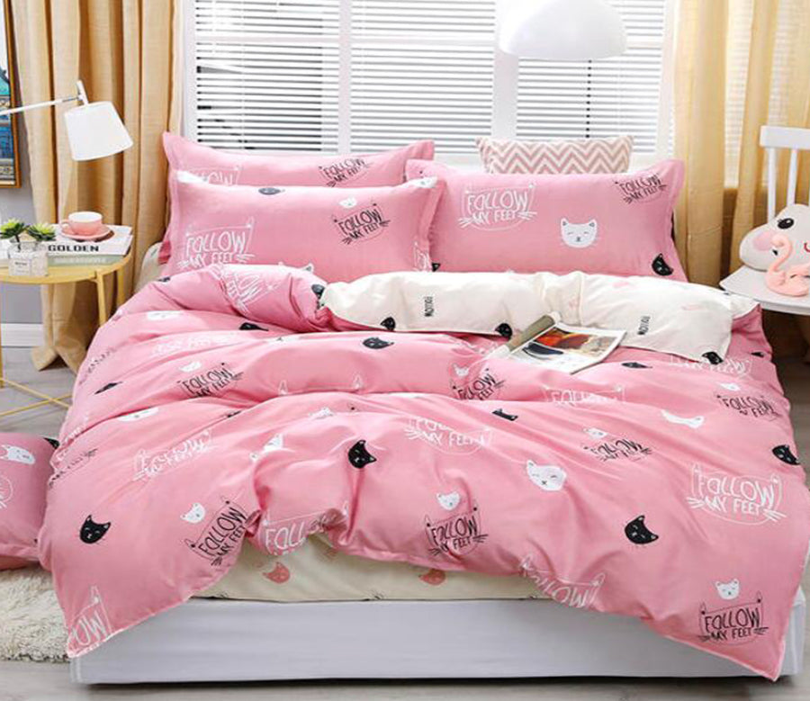 3D Black And White Cat Head 2013 Bed Pillowcases Quilt
